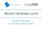 Девід Х. Петреус та Андерс Фог Расмуссен обговорять безпеку України на 1-у Українському ланчі у Мюнхені 