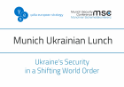 David H. Petraeus and Anders Fogh Rasmussen will discuss Ukraine's Security during the 1st Munich Ukrainian Lunch