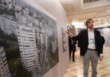 Opening of the Russian War Crimes Exhibition during Informal YES Gathering "One Year - Stay in Fight"