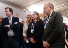 Opening of the Russian War Crimes Exhibition during Informal YES Gathering "One Year - Stay in Fight"