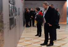 Opening of the Russian War Crimes Exhibition during Informal YES Gathering "One Year - Stay in Fight"