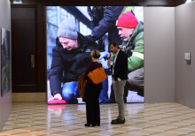 Opening of the Russian War Crimes Exhibition during Informal YES Gathering "One Year - Stay in Fight"