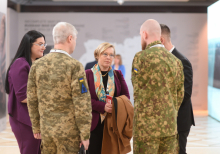 Opening of the Russian War Crimes Exhibition during Informal YES Gathering "One Year - Stay in Fight"