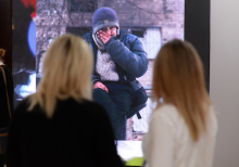 Opening of the Russian War Crimes Exhibition during Informal YES Gathering "One Year - Stay in Fight"