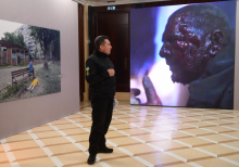 Opening of the Russian War Crimes Exhibition during Informal YES Gathering "One Year - Stay in Fight"