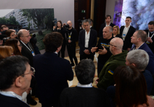 Opening of the Russian War Crimes Exhibition during Informal YES Gathering "One Year - Stay in Fight"