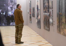 Opening of the Russian War Crimes Exhibition during Informal YES Gathering "One Year - Stay in Fight"