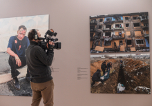 Opening of the Russian War Crimes Exhibition during Informal YES Gathering "One Year - Stay in Fight"